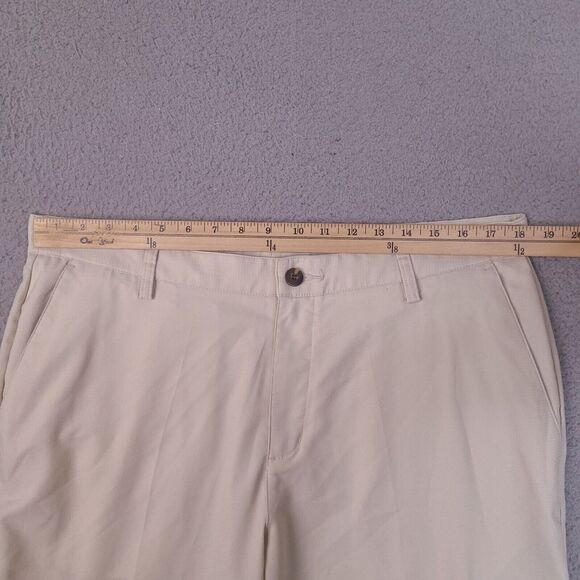 Adidas Clima Cool Golf‎ Pants Khakis 36x27.5 Beige Performance 3 Stripes - Picture 7 of 15